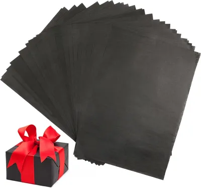 Produktbild von Seidenpapier schwarz, 60 Blatt, 21 x 30 cm, für Geschenkverpackungen