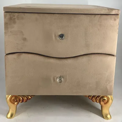 Produktbild von Casa Padrino Barock Nachtkommode mit 2 Schubladen Braun / Gold - Barockstil Schlafzimmer Möbel