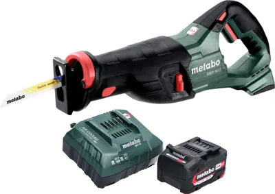 Zdjęcie produktu dla Akumulatorowa pilarka szablasta Metabo SSEP 18 LT 18 V 32 mm + 1x akumulator 4,0 Ah + ładowarka