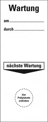 Produktbild von Dreifke® Aufkleber I Grundetikett Wartung am...durch...Nächster Wartung, Foli...