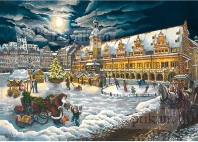 Produktbild von Leipzig Adventskalender Altes Rathaus Markttreiben nostalgisch
