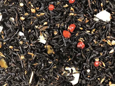 Produktbild von 1 kg  Schwarzteemischung Buttertrüffel aromatisiert