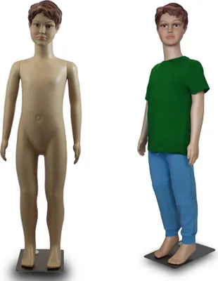 Produktbild von Schaufensterpuppe männlich Junge Schaufensterfigur Mannequin Schneiderpuppe 360° beweglich 110cm MS-16987