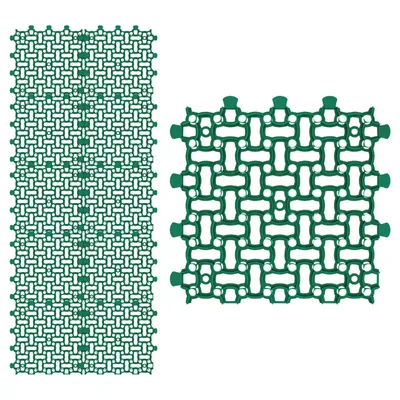 Produktbild von GARDENIX  Rasengitter Paddockplatte 10x 50x50 cm (2,50m²) Rasenwaben Parkplatzrasen Rasenmatten Kiesgitter Rasengitterplatten Grün