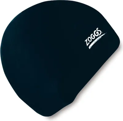Produktbild von Zoggs Silicone Plain Badekappe Schwarz Schwarz One Size