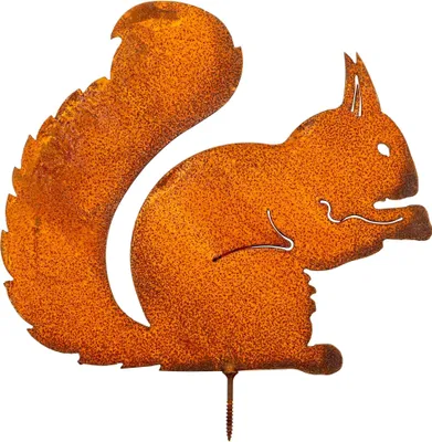 Produktbild von Edelrost Eichhörnchen zum einschrauben rostige Gartenfigur Gartendeko aus Metall