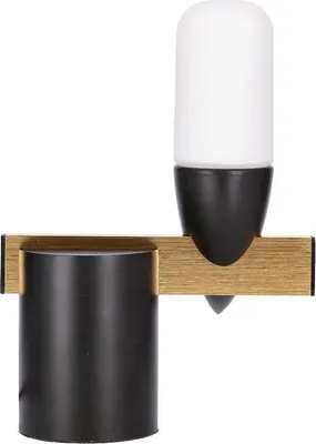 Obrázok produktu pre Dizajnové nástenné LED osvetlenie SAKAI - 5,4W, 3000K (teplá biela), prírodné drevo / čierna
