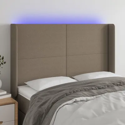 Produktbild von LED Kopfteil Taupe 147x16x118/128 cm Stoff
