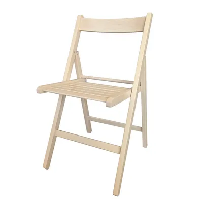 Produktbild von Beige Klappstuhl Buchenholz (79 x 42,5 x 47,5 cm)