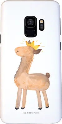 Produktbild von Mr. & Mrs. Panda Samsung Galaxy S9 Handyhülle Lama König - Weiß - Geschenk, Abitur, Papa, Freundin, Hülle, Cover, Handy Schutzhülle, Lamas, Mama, Smartphone