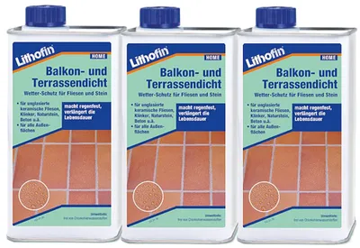 Produktbild von Lithofin Balkon- und Terrassendicht 3 x 1 Liter
