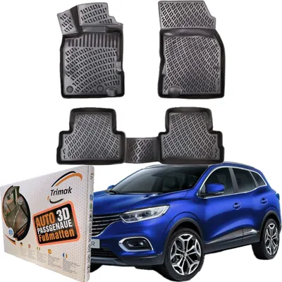 Produktbild von Trimak Autofußmatten kompatibel mit RENAULT KADJAR 2015-2022 Auto Allwetter Gummimatten
