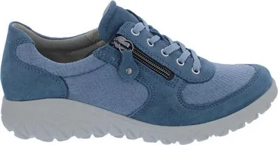 Produktbild von Waldläufer Sneaker OrthoTritt Havy-Soft H89001-227-263, Nubukleder mit Stretchmaterial, Denim - Blau, Weite H 41