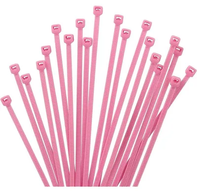 Immagine prodotto di Fascette stringicavo rosa, 1000 pezzi, 200 mm x 2,5 mm, resistenza alla trazione 8,1 kg, resistenti ai raggi UV