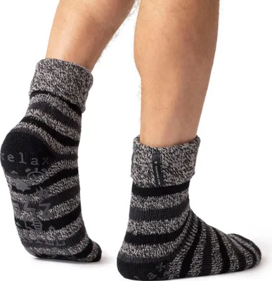 Produktbild von Herren Original Whitaker Lounge Socken mit Rippbündchen - Schwarz gestreift