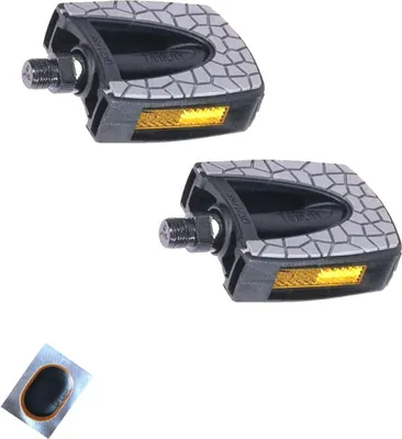 Image de Union SP-833, pédale de vélo pour enfants pédale de vélo MTB noir/gris incl. patchs de chambre à air