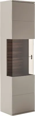 Produktbild von Vitrine in grau mit Eiche LIEZEN-05