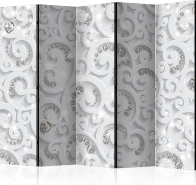 Immagine prodotto di paravento bifacciale 5 pezzi in tessuto non tessuto - motivo Abstract Glamor II 225x172 cm f-C-0218-z-c