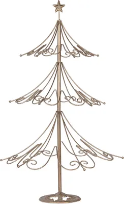 Image de Clayre & Eef Figurine de décoration de Noël Sapin de Noël Ø 46x75 cm Métal doré