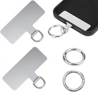 Produktbild von Handy Schlüsselbandhalter, 2 Stück, mit Metallring, universell, für Smartphones