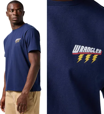 Immagine prodotto di WRANGLER Herren, Maglietta SMALL GRAPHIC TEE, S, Blau, sport, tshirt, camicia