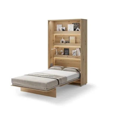 Produktbild von Bed Concept BC-02 Wandklappbett Vertikal Schrankbett mit Matratze, 120x200 cm - Artisan-Eiche
