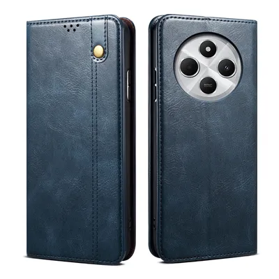 Immagine prodotto di Custodia per Xiaomi Redmi 14C in pelle flip case portafoglio con funzione stand blu