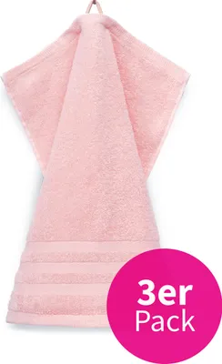 Produktbild von grace grand spa Waschlappen Aktion mit attraktiver Streifen-Bordüre Rosa One Size