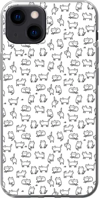 Produktbild von MuchoWow® Handyhülle Schutzhülle Hülle für Telefoonhoesje iPhone 13 Mädchen - Katze - Muster - Mädchen - Kinder - Kinder Silikon Softcase Handy Hülle - Karteninhaber