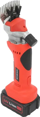 Produktbild von Akku Schafschermaschine - 21V elektrischer Scherer - 3000 U/min Motor - 13-Zahn Scherkopf - EU-Stecker - rot/schwarz