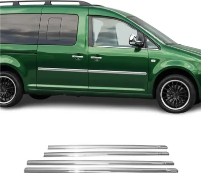 Image de Garniture Baguette de porte latérale pour VW Caddy 2003-2015 en acier inox 4Pcs