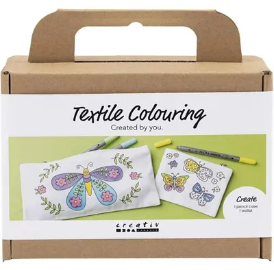 Textil-Deko-Set Schmetterlinge Pastell, Kreativset