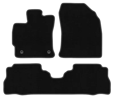 Image de Tapis de sol en moquette pour Toyota Prius III Plus 2011-2015 (à hayon) – jeu 4 pièces, noirs, sur mesure – Wielganizator BASIC