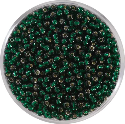 Produktbild von Miyuki-Rocailles, 2,2mm, 12g silverlined emerald
