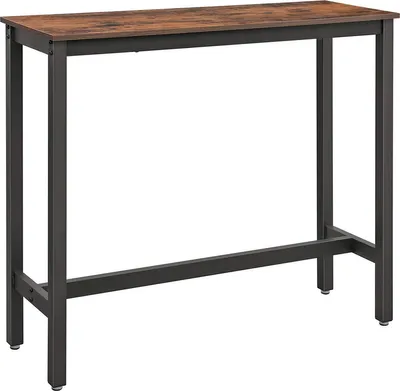 Produktbild von Vasagle LBT12X Schmaler Bartisch, Küchentisch, Küchentheke, Rechteckiger Stehtisch, Stabiles Metallgestell, 120 x 40 x 100 cm, Einfache Montage,