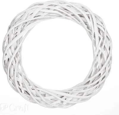 Obrázok produktu pre Wianek wiklinowy biały 36 cm