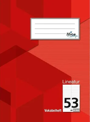 Produktbild von Vokabelheft - DIN A6 - Lineatur 53 - 2 Spalten - 32 Blatt