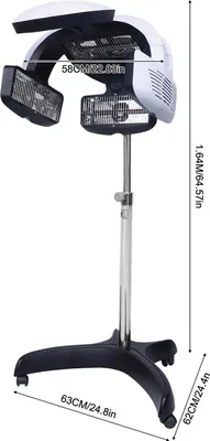Produktbild von Profi Salon Trockenhaube Haartrockner - Standgerät - 800 W Leistung - 220 V Spannung - PVC-Gehäuse - Für Friseursalon - Elfenbein