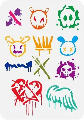 Image de Pochoir réutilisable pour graffitis, 21 x 29,7 cm, en plastique