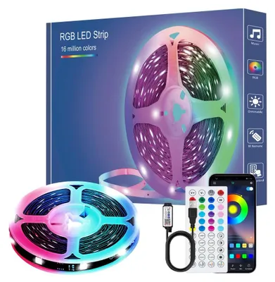 Obrázek produktu pro LED páska, 2 metry, USB, RGB, s dálkovým ovládáním, režimem ovládání hudbou a časovačem