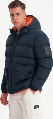 Productafbeelding van Herren winterjas OMBRE OM-JAHP-0208, marineblauw, maat: L