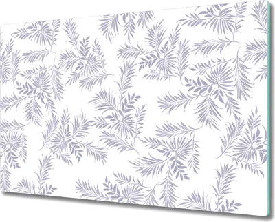 Produktbild von Glas-Herdabdeckplatte Glaskeramikkochfeld-Abdeckung Spritzschutz - 80x52 cm - Palmblätter Subtile