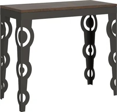Produktbild von Ausziehbare Konsole 90x40/300 cm Karamay Evolution Walnuss Anthrazitrahmen