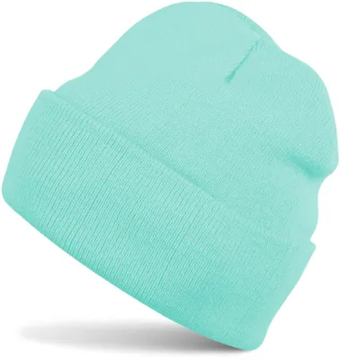 Produktbild von styleBREAKER Uni Beanie Mütze einfarbig | Klassische Feinstrick Winter Strickmütze mit breitem Umschlag | Elastische Beanie in vielen Farben für Damen und Herren