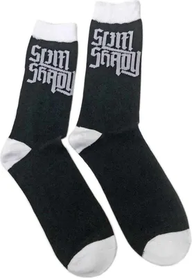 Image de Eminem - Chaussettes "Slim Shady" pour homme/femme unisexe RO7476 (40,5 EU - 45,5 EU) (Noir)