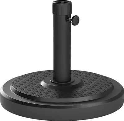Image de Outsunny Pied de parasol, socle parasol extšŠrieur, pour m?t de ? 38 et 48 mm, poids net 22 Kg, base de parasol en mšŠtal pour jardin patio terrasse, noir