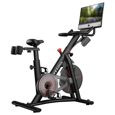 Produktbild von Yesoul G1M Max Fitnessbike, 21,5" FHD-Display, 30W x4 Lautsprecher, 360°.Sound, Magnetwiderstand, leise & mit unbegrenztem Streaming