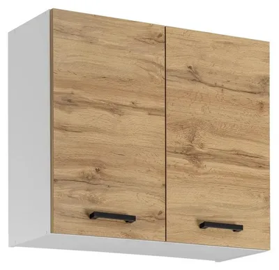 Image de Meuble haut de cuisine "Rita" - Naturel/Blanc - L 80 x H 72 cm