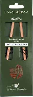 Produktbild von Lana Grossa - Rundstricknadel Holz Buche 100cm 8.0mm