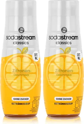 Produktbild von SodaStream Sirup ohne Zucker Zitrone Geschmack 440ml (2er Pack)